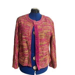 CHICO’s Women’s Multicolored Jacket, Chico Size 2, US Size 12
